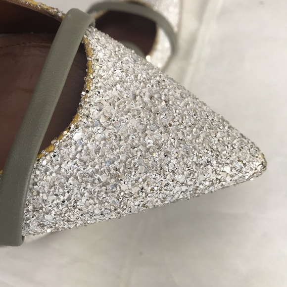 Malone Souliers Off White Glitter Robyn Flats sz 7 - Picture 10 of 11